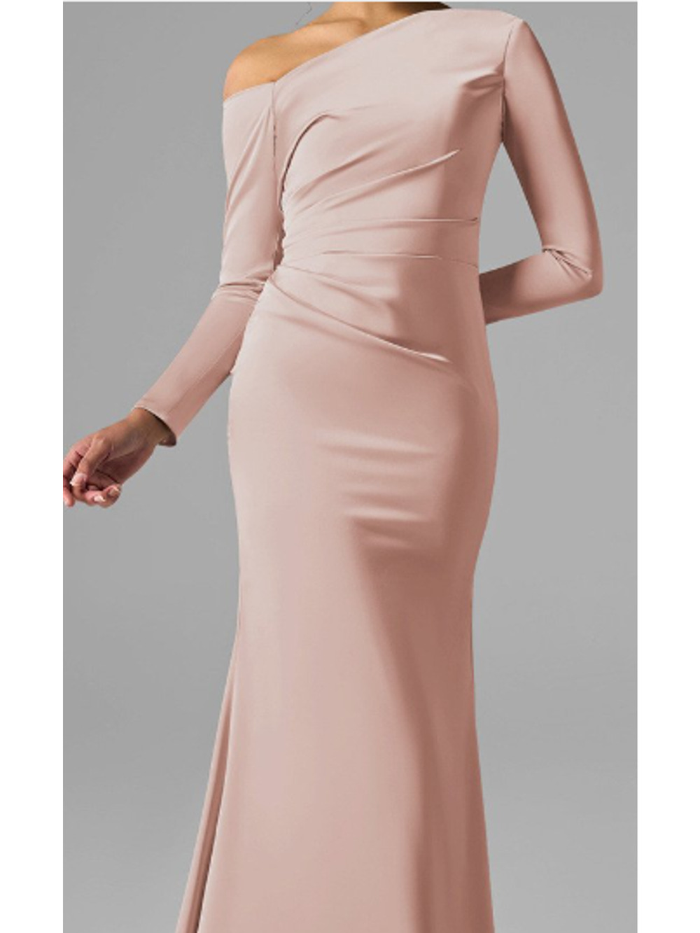 AW BRIDAL 2 XS pearl pink Anya satin formal party gala maxi dress NEW 0b7